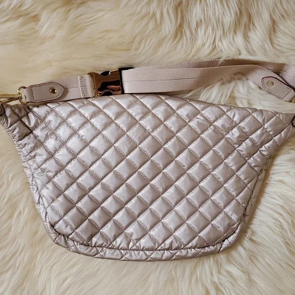 nwot MZ Wallace Rose Gold Crosby Sling Bag